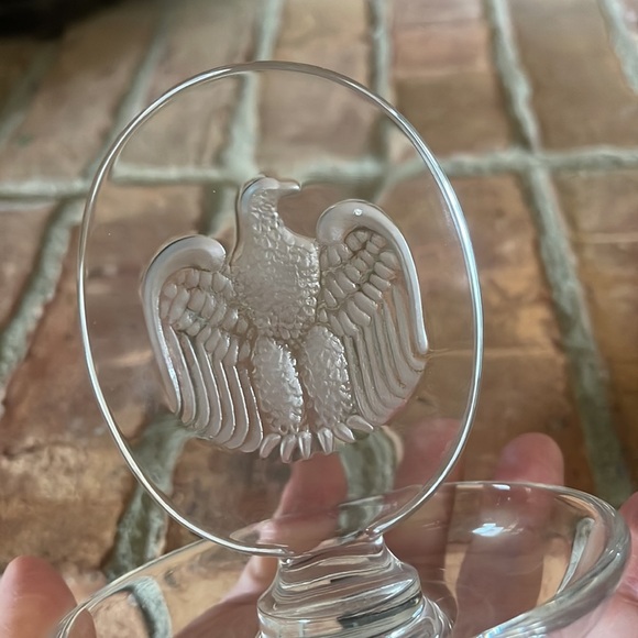 Lalique Crystal American Eagle Trinket Dish - Picture 3 of 6